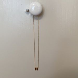 NWT 14K Gold “H” necklace, 16”